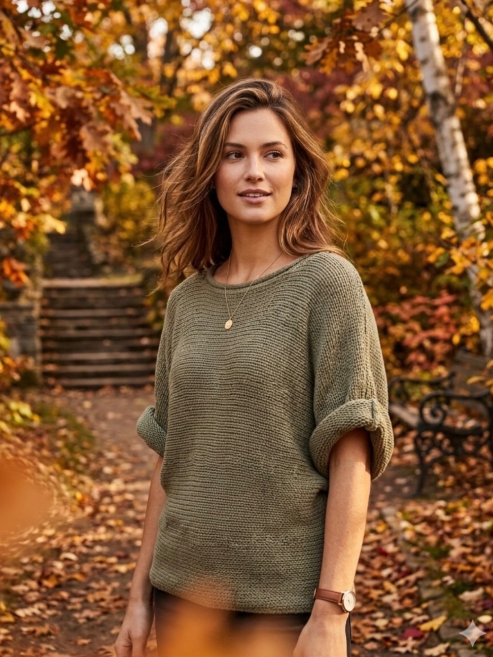 Tommy Bahama Rolled Cuff Sweater Olive Khaki XS Coastal Grandma Lagenlook Slouch